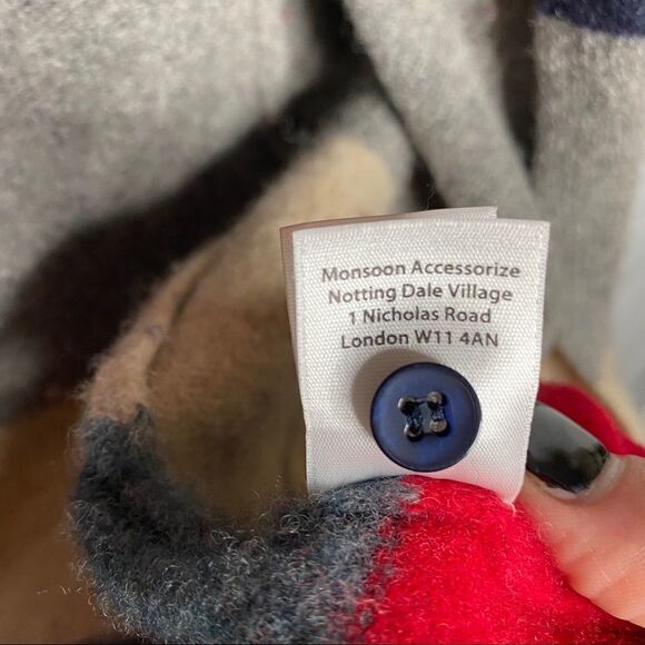 Monsoon Multicolor Striped Lambswool Sweater Cardigan - Picture 9 of 9